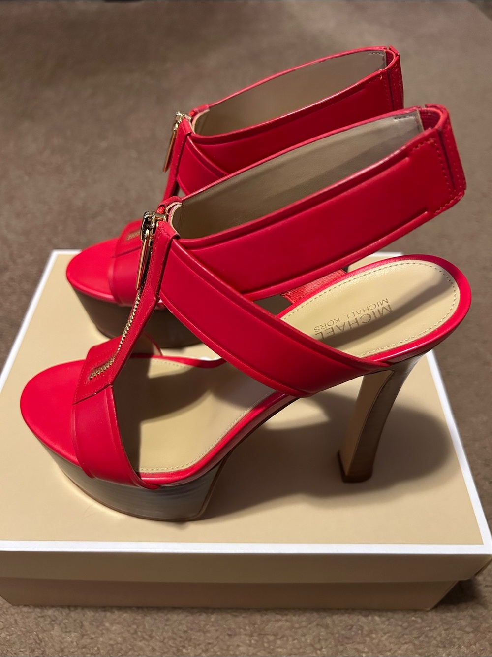 Michael Kors Berkley Leather Platform Sandals